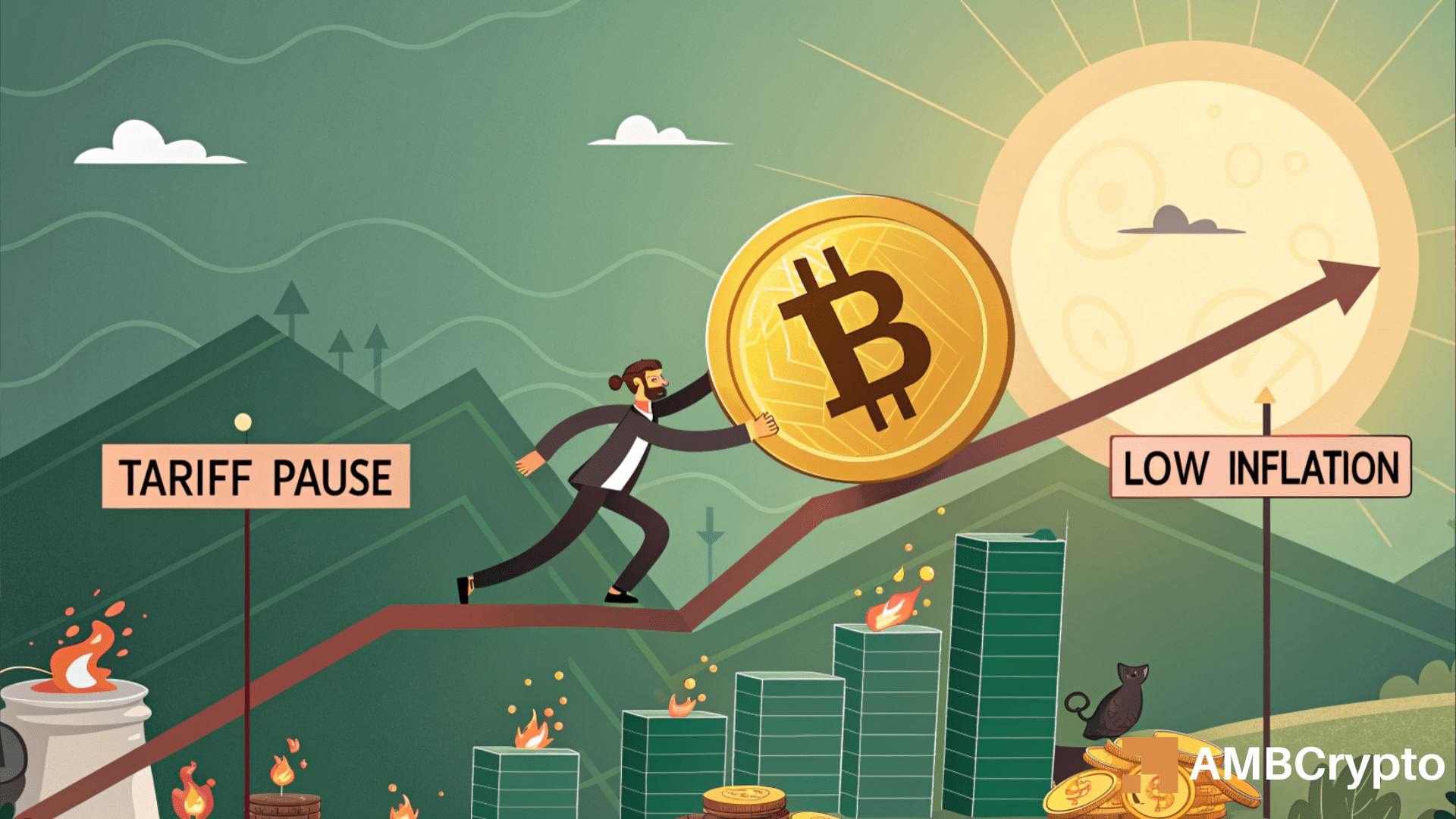 Bitcoin on the edge – Can tariff pause & low inflation spark a rebound?